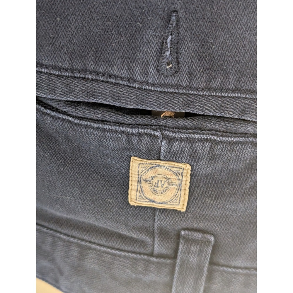Abercrombie & Fitch Mens Navy Blue Pleated Chino Dress Pants Trousers 38W 32L - Picture 2 of 6